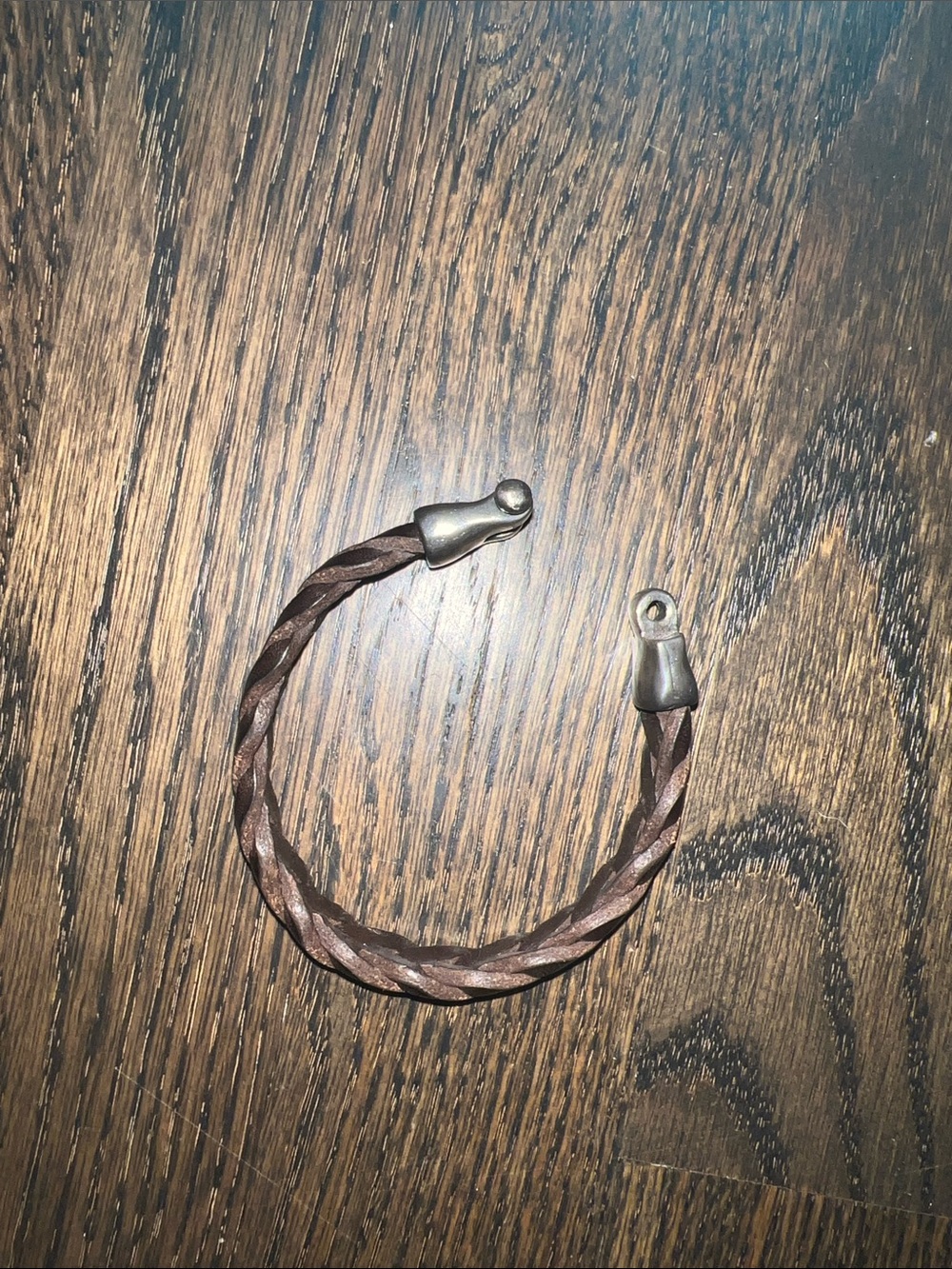 UNO de 50 Brown Braided Leather Bracelet with Silver-Tone Clasp - Picture 2 of 4